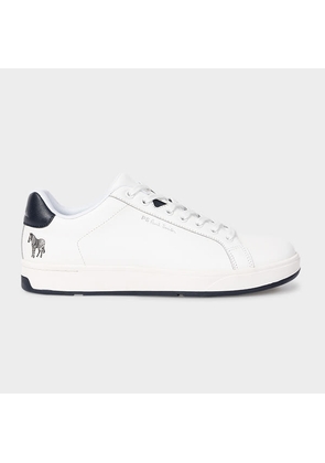 PS Paul Smith White Leather 'Albany' 'Zebra' Trainers