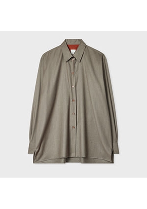 Paul Smith Women's Grey Wool-Cashmere Flannel Shirt
