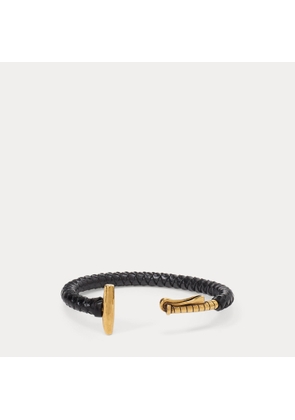 Braided Antiqued Brass Polo Mallet Cuff