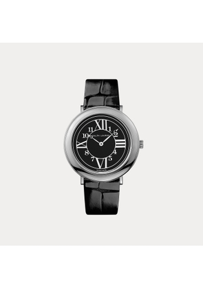 38 MM Steel with Black Dial