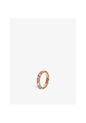 Bvlgari Serpenti 18ct Rose-Gold and Diamond Ring