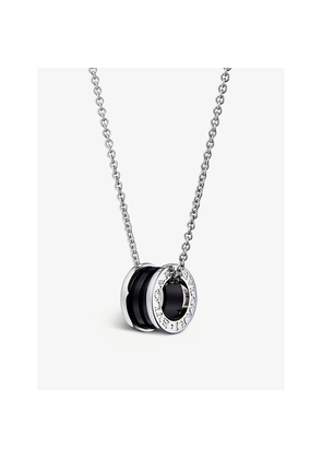 Mens Bvlgari Save The Children Black Ceramic and Sterling-Silver Pendant Necklace