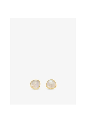 Womens Monica Vinader Linear 18ct Yellow Gold-Plated and Stones Earrings