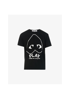 Mens Comme Des Garcons Play Logo-Print Cotton T-Shirt