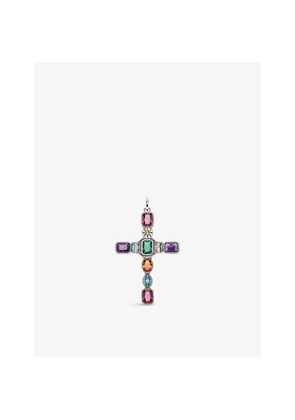 Womens Thomas Sabo Magic Stones Sterling Silver and Gemstone Cross Pendant