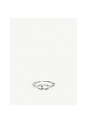 Messika Move Uno 18ct White-Gold and 0.09ct Brilliant-Cut Diamond Ring