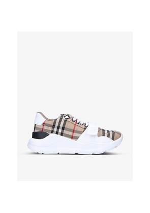 Womens Burberry New Regis Vintage Check Canvas Trainers