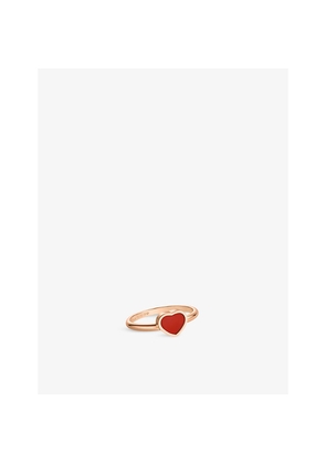 Chopard My Happy Hearts 18ct Rose-Gold and Carnelian Ring