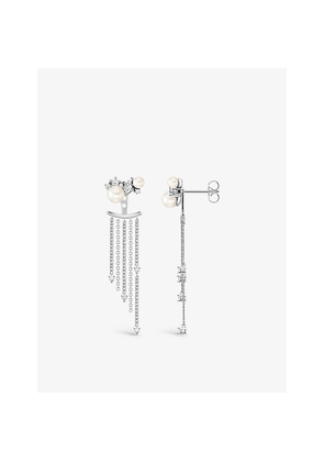 Womens Thomas Sabo Winter Sun Rays Sterling Silver, Freshwater Pearls and Zirconia Earring