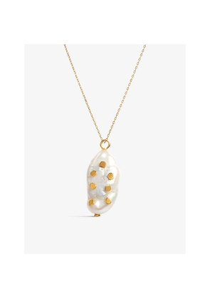 Womens La Maison Couture Amadeus Venus 14ct Yellow-Gold Vermeil and Pearl Necklace