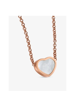 Chopard Happy Hearts 18ct Rose-Gold and Mother-Of-Pearl Pendant Necklace