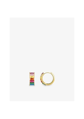 Womens Thomas Sabo Rainbow Heritage 18ct Yellow Gold-Plated 925 Sterling Silver Hoops