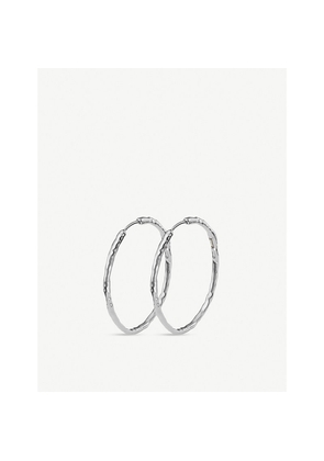 Womens Monica Vinader Siren Large Sterling Silver Hoop Earrings