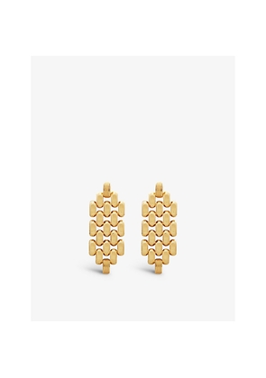 Womens Monica Vinader Heirloom 18ct Yellow Gold-Plated Vermeil Sterling-Silver Cocktail Earrings