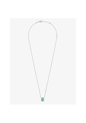 Boucheron Serpent Bohème 18ct White-Gold, 0.03ct Diamond and 0.78ct Aquaprase Necklace