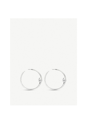 Womens Shaun Leane Hook Silver Large Hoop Earrings
