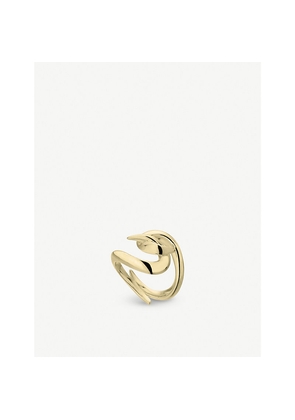Womens Shaun Leane Hook Yellow Gold-Plated Vermeil Silver Ring