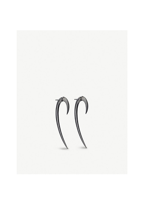 Womens Shaun Leane Hook Rhodium-Plated Silver Earrings, Large