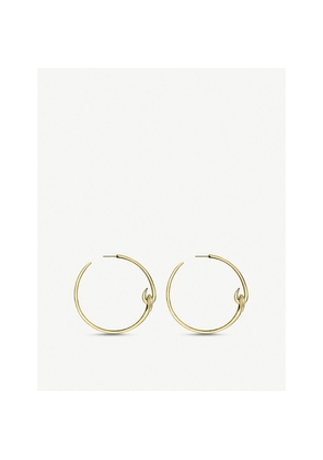 Womens Shaun Leane Hook Gold-Plated Vermeil Silver Hoop Earrings
