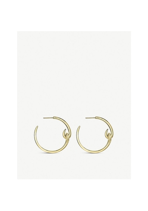 Womens Shaun Leane Hook Yellow-Gold Vermeil Small Hoop Earrings