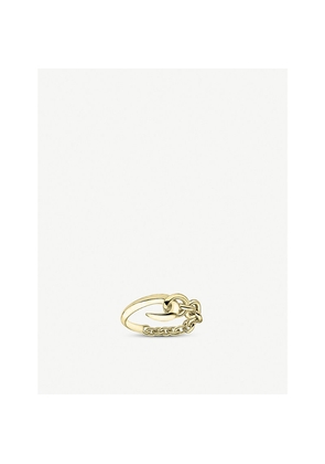 Womens Shaun Leane Hook and Chain Yellow Gold Vermeil Ring