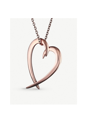 Womens Shaun Leane Heart Rose Gold-Vermeil Pendant Necklace