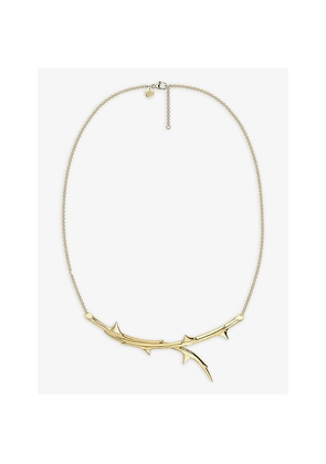 Womens Shaun Leane Rose Thorn Gold-Tone Sterling Silver Necklace