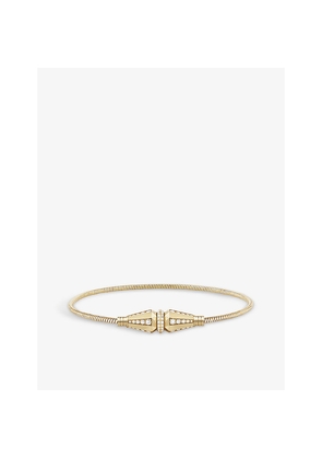 Jack De Boucheron Single 18ct Yellow-Gold and 1.04ct Round Diamond Bracelet