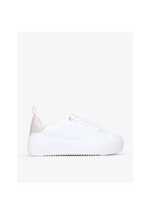 Womens KG Kurt Geiger Lighter Platform Faux-Leather Trainers