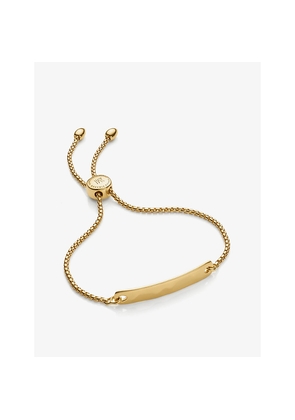 Womens Monica Vinader Havana 18ct Yellow Gold-Vermeil Woven Friendship Bracelet