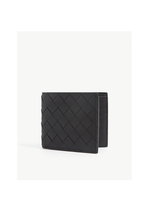 Mens Bottega Veneta Intrecciato Leather Bifold Wallet