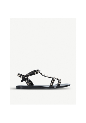 Womens Valentino Garavani Rockstud PVC Gladiator Sandals