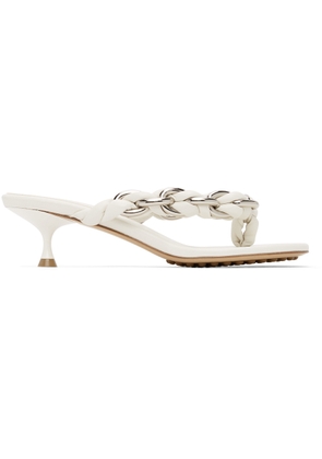 Bottega Veneta White Chain Dot Sandals