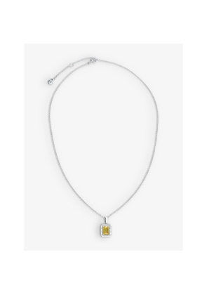 Womens Carat London Eton Sterling Silver and 1.5ct Cubic Zirconia Necklace Xx