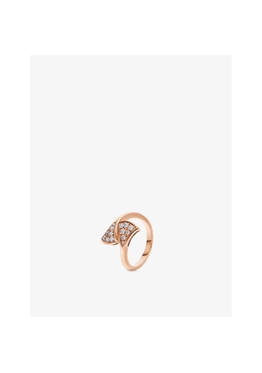 Bvlgari Diva's Dream 18ct Rose-Gold and 0.17ct Brilliant-Cut Diamond Ring