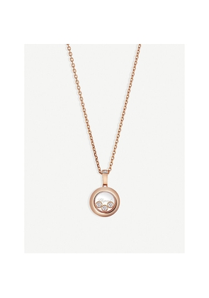 Chopard Happy Diamonds Icons 18ct Rose-Gold and Diamond Pendant