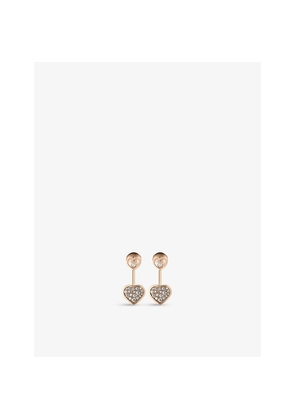 Chopard Happy Hearts 18ct Rose-Gold and 0.44ct Brilliant-Cut Diamond Earrings