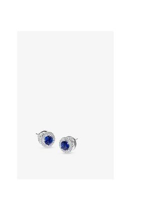 Womens Carat London Gwen Sterling-Silver and Cubic Zirconia Stud Earrings