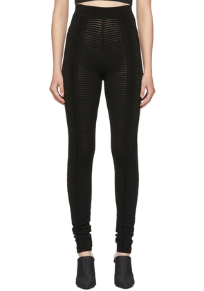 Balmain Black Viscose Leggings