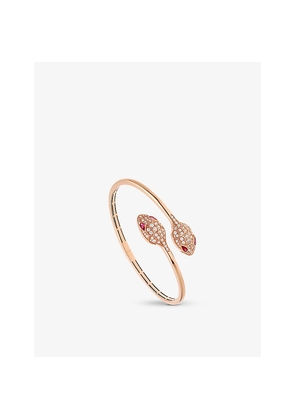 Bvlgari Serpenti 18ct Rose-Gold and 1.08ct Brilliant-Cut Diamond Bangle Bracelet