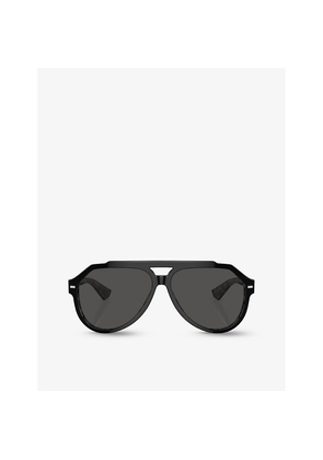 Womens Dolce & Gabbana Dg4452 Aviator-Frame Acetate Sunglasses