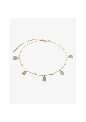 Womens Missoma Lena 18ct Yellow Gold-Vermeil and Amazonite Choker Necklace