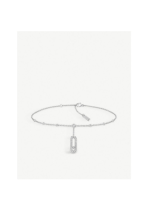 Messika Move Uno 18ct White-Gold and 0.35ct Round-Cut Diamond Anklet