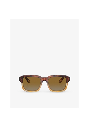 Womens Giorgio Armani Ar8194U Rectangle-Frame Acetate Sunglasses