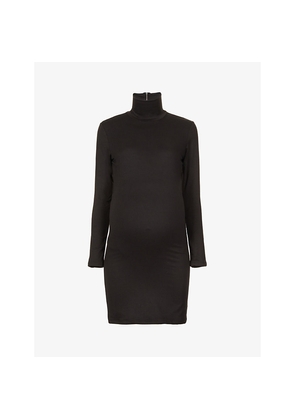 Womens Bumpsuit The Nicole Turtleneck Stretch-Jersey Mini Dress