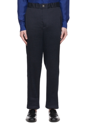 Giorgio Armani Navy Cotton Trousers