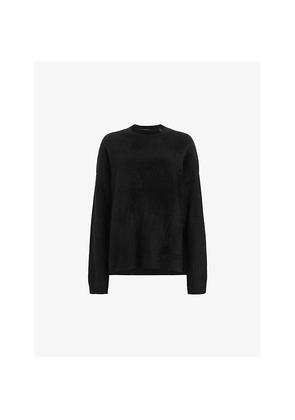 Womens Allsaints Rebel Crew-Neck Regular-Fit Brushed-Cashmere Jumper
