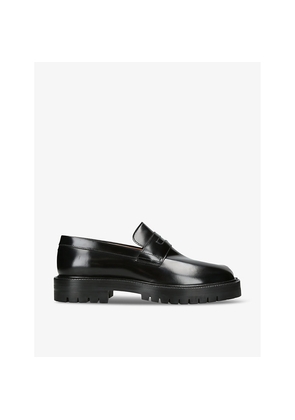 Mens Maison Margiela Tabi County Panelled Brushed-Leather Loafers