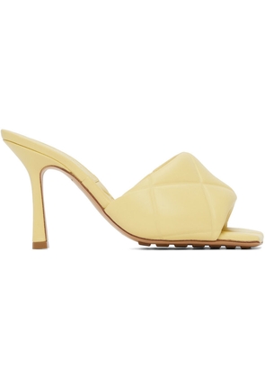 Bottega Veneta Off-White Quilted Embossed Lido Heeled Sandals