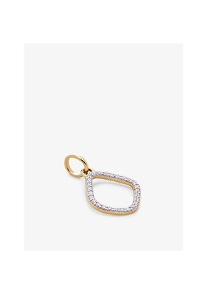 Womens Monica Vinader Riva Kite 14ct Yellow-Gold and 0.1606ct Lab Grown Diamond Pendant Charm